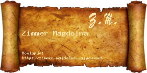 Zimmer Magdolna névjegykártya